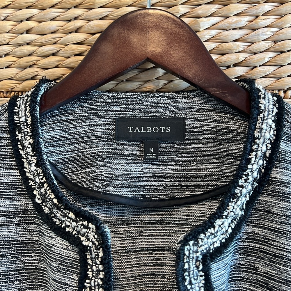 Talbots Structured French Terry Open Front Knit B… - image 3